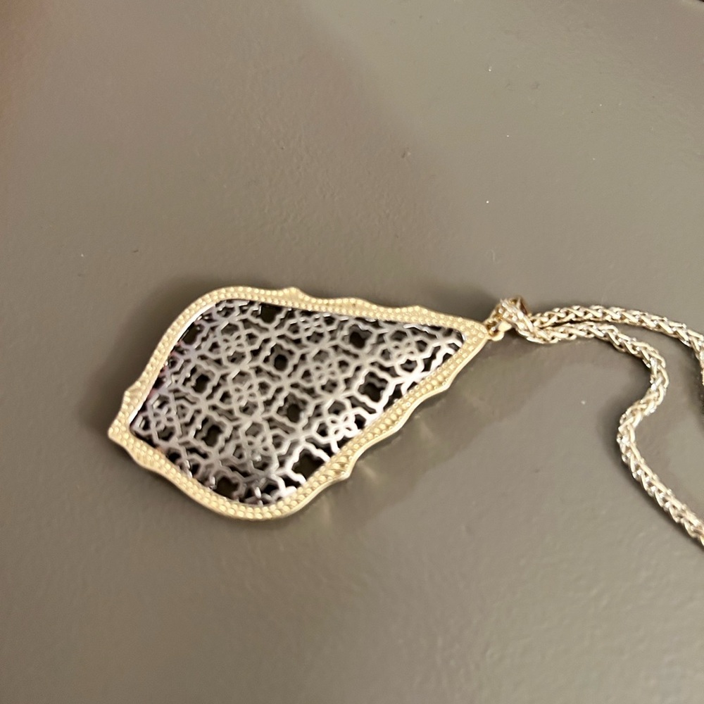 Kendra Scott Aiden Two Tone Filigree Necklace